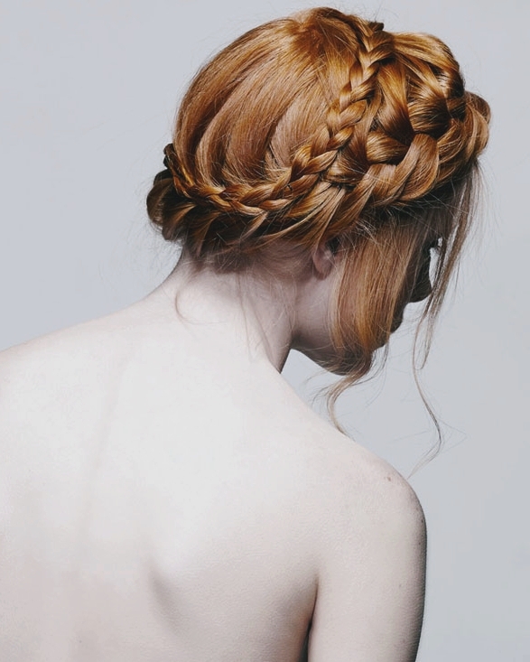 Though technically crown braids like this are easier to deal with when you have shoulder-length hair. 